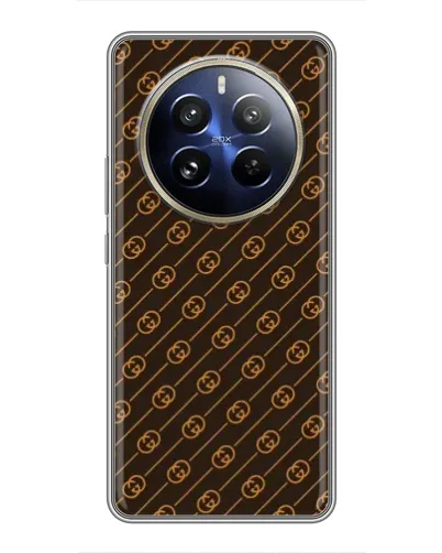 Чехол для Realme 12 Pro Plus с картинкой «Gucci — золотые диагонали»