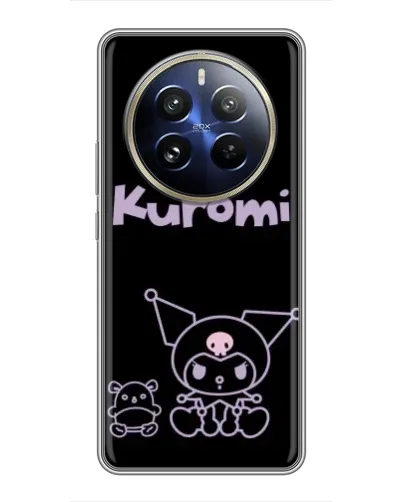 Чехол для Realme 12 Pro Plus с картинкой «Kuromi — черный минимализм» Чехол для Realme 12 Pro Plus с картинкой «Kuromi — черный минимализм»
