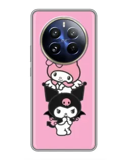 Чехол для Realme 12 Pro Plus с картинкой «My Melody и Kuromi» Чехол для Realme 12 Pro Plus с картинкой «My Melody и Kuromi»