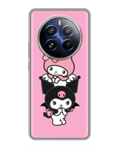 Чехол для Realme 12 Pro Plus с картинкой «My Melody и Kuromi» Чехол для Realme 12 Pro Plus с картинкой «My Melody и Kuromi»
