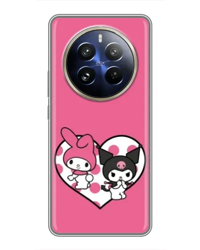 Чехол для Realme 12 Pro Plus с картинкой «Kuromi и My Melody» Чехол для Realme 12 Pro Plus с картинкой «Kuromi и My Melody»