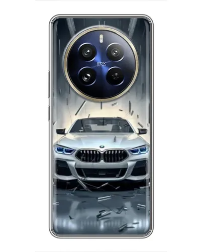 Чехол для Realme 12 Pro Plus с картинкой «BMW в свете фар»