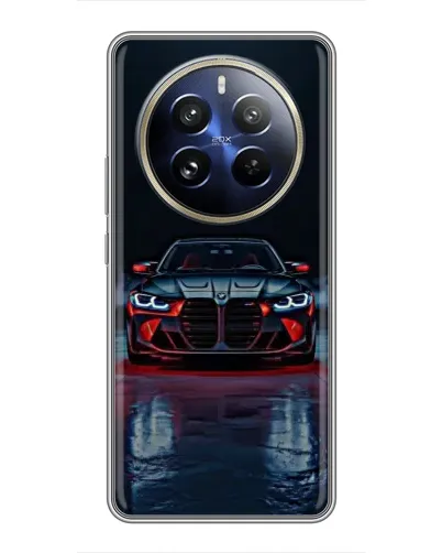 Чехол для Realme 12 Pro Plus с картинкой «BMW на мокрой дороге»
