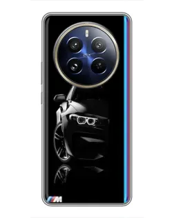 Чехол для Realme 12 Pro Plus с картинкой «Силуэт BMW в темноте»