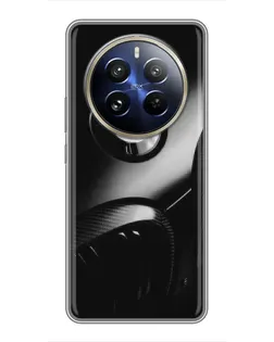 Чехол для Realme 12 Pro Plus с картинкой «Эмблема BMW — макро»