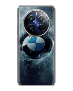 Чехол для Realme 12 Pro Plus с картинкой «Логотип BMW — лед»