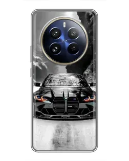 Чехол для Realme 12 Pro Plus с картинкой «BMW — акварельный дрифт»