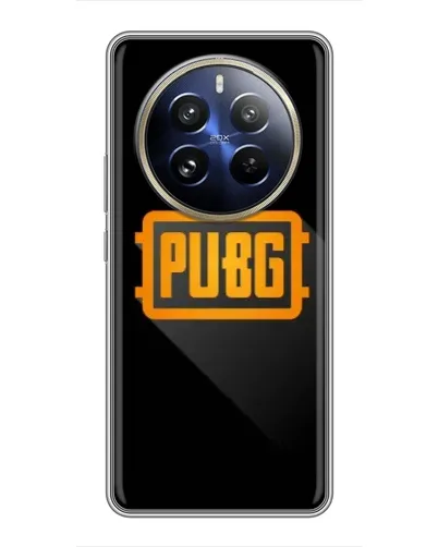 Чехол для Realme 12 Pro Plus с картинкой «PUBG — рамка лого» Чехол для Realme 12 Pro Plus с картинкой «PUBG — рамка лого»