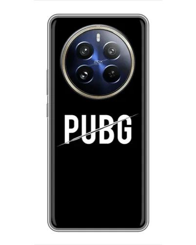 Чехол для Realme 12 Pro Plus с картинкой «PUBG — белый логотип» Чехол для Realme 12 Pro Plus с картинкой «PUBG — белый логотип»