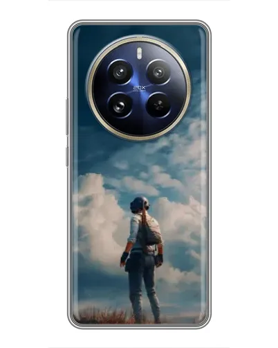 Чехол для Realme 12 Pro Plus с картинкой «Герой PUBG на скале» Чехол для Realme 12 Pro Plus с картинкой «Герой PUBG на скале»