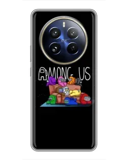 Чехол для Realme 12 Pro Plus с картинкой «Логотип Among Us»