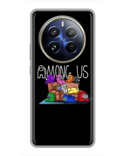 Чехол для Realme 12 Pro Plus с картинкой «Логотип Among Us» Чехол для Realme 12 Pro Plus с картинкой «Логотип Among Us»