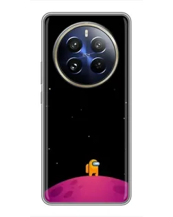 Чехол для Realme 12 Pro Plus с картинкой «Одинокий герой на планете»