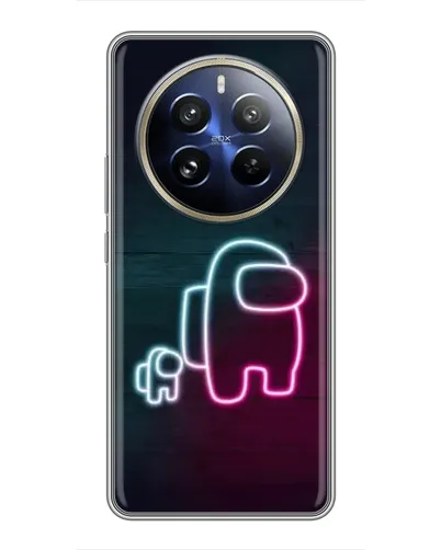 Чехол для Realme 12 Pro Plus с картинкой «Among Us неон-арт» Чехол для Realme 12 Pro Plus с картинкой «Among Us неон-арт»