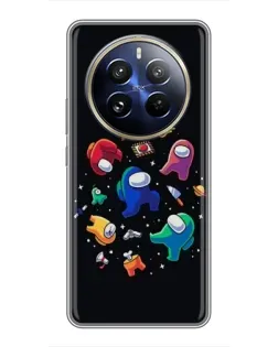 Чехол для Realme 12 Pro Plus с картинкой «Among Us космос»