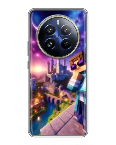 Чехол для Realme 12 Pro Plus с картинкой «Стив и космос»