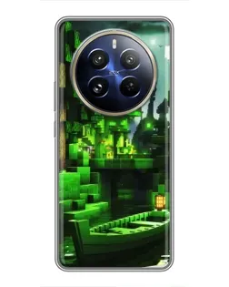 Чохол для Realme 12 Pro Plus з картинкою «Minecraft лісовий пейзаж»