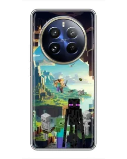 Чохол для Realme 12 Pro Plus з картинкою «Ендермен у лісі»