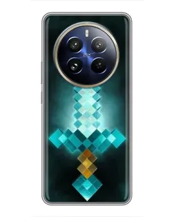 Чохол для Realme 12 Pro Plus з картинкою «Алмазний меч неон»