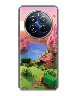 Чохол для Realme 12 Pro Plus з картинкою «Рожеве дерево Minecraft»