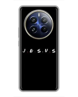 Чехол для Realme 12 Pro Plus с картинкой «Точки веры J.E.S.U.S.»