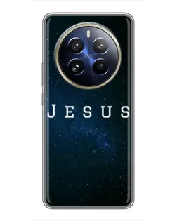Чехол для Realme 12 Pro Plus с картинкой «Звездное небо Jesus»