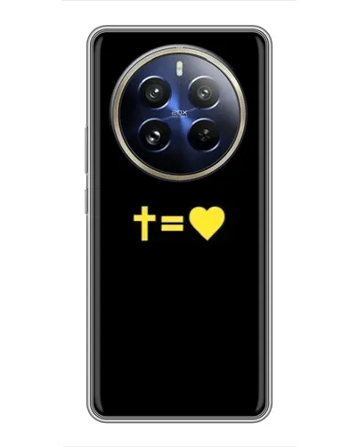 Чехол для Realme 12 Pro Plus с картинкой «Сердце и Крест»