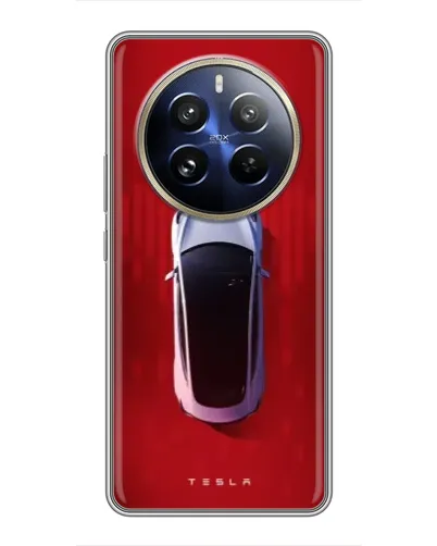 Чехол для Realme 12 Pro Plus с картинкой «Tesla Top View» Чехол для Realme 12 Pro Plus с картинкой «Tesla Top View»