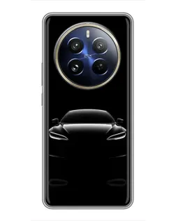 Чохол для Realme 12 Pro Plus з картинкою «Силует Tesla Night»