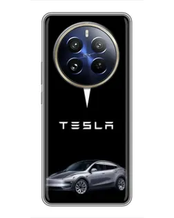 Чохол для Realme 12 Pro Plus з картинкою «Tesla Model Y»