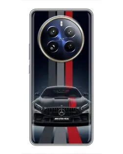 Чохол для Realme 12 Pro Plus з картинкою «Mercedes — білий карбон» Чохол для Realme 12 Pro Plus з картинкою «Mercedes — білий карбон»