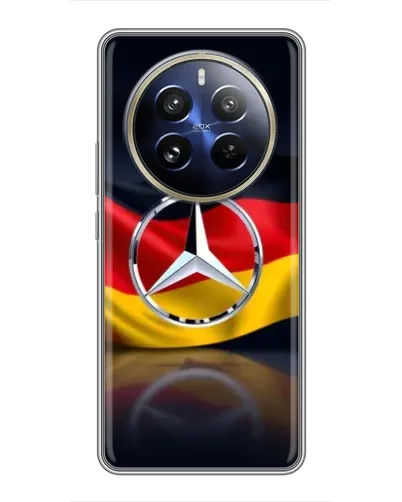 Чехол для Realme 12 Pro Plus с картинкой «Mercedes — флаг Германии» Чехол для Realme 12 Pro Plus с картинкой «Mercedes — флаг Германии»