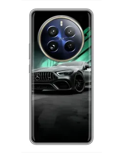 Чехол для Realme 12 Pro Plus с картинкой «Темный Mercedes AMG»