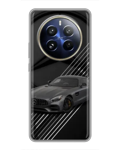 Чехол для Realme 12 Pro Plus с картинкой «Mercedes AMG — графика» Чехол для Realme 12 Pro Plus с картинкой «Mercedes AMG — графика»