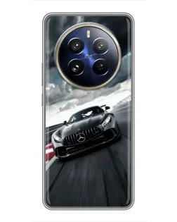 Чехол для Realme 12 Pro Plus с картинкой «Гоночный Mercedes AMG»