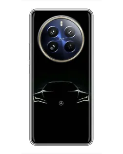 Чехол для Realme 12 Pro Plus с картинкой «Mercedes — силуэт авто» Чехол для Realme 12 Pro Plus с картинкой «Mercedes — силуэт авто»