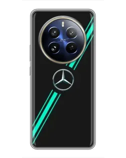 Чехол для Realme 12 Pro Plus с картинкой «Спортивные линии Mercedes» Чехол для Realme 12 Pro Plus с картинкой «Спортивные линии Mercedes»