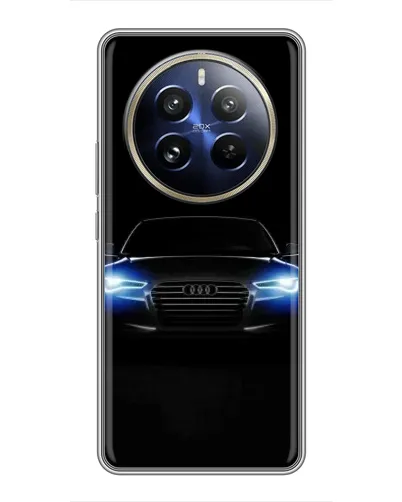 Чехол для Realme 12 Pro Plus с картинкой «Audi в неоне»