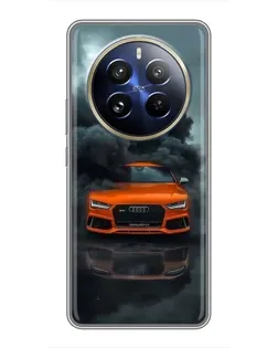 Чехол для Realme 12 Pro Plus с картинкой «Audi в облаках дыма» Чехол для Realme 12 Pro Plus с картинкой «Audi в облаках дыма»