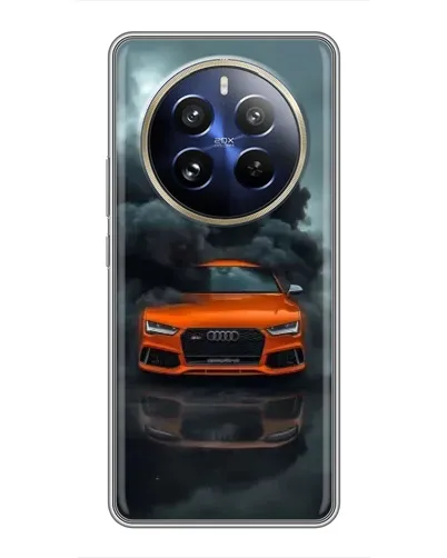 Чехол для Realme 12 Pro Plus с картинкой «Audi в облаках дыма»