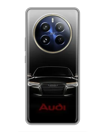 Чехол для Realme 12 Pro Plus с картинкой «Audi — градиентный контур»