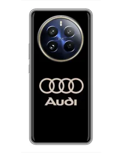 Чехол для Realme 12 Pro Plus с картинкой «Audi — золотой логотип» Чехол для Realme 12 Pro Plus с картинкой «Audi — золотой логотип»