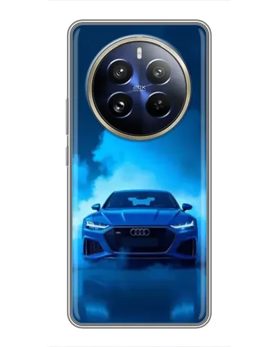 Чехол для Realme 12 Pro Plus с картинкой «Audi — голубая энергия»