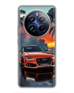 Чехол для Realme 12 Pro Plus с картинкой «Audi — закат» Чехол для Realme 12 Pro Plus с картинкой «Audi — закат»
