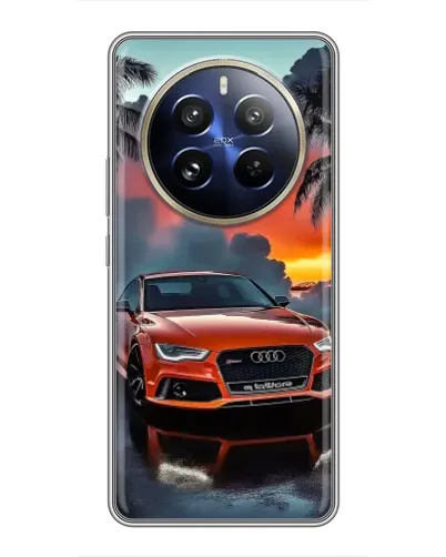 Чехол для Realme 12 Pro Plus с картинкой «Audi — закат»