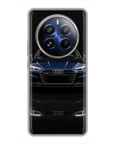 Чехол для Realme 12 Pro Plus с картинкой «Audi — ночное отражение»