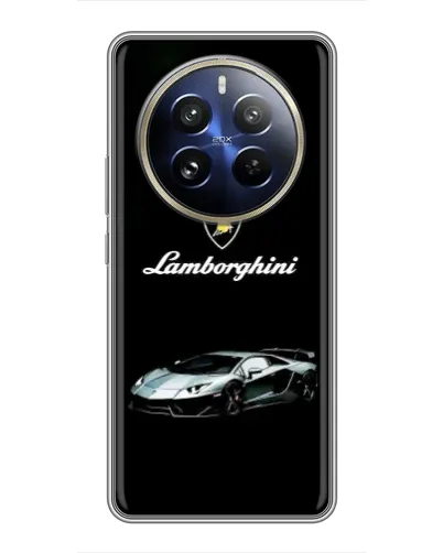 Чехол для Realme 12 Pro Plus с картинкой «Логотип Lamborghini классика»