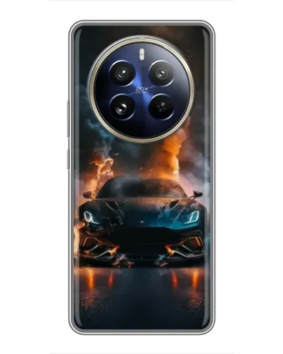 Чехол для Realme 12 Pro Plus с картинкой «Lamborghini дымная эстетика»