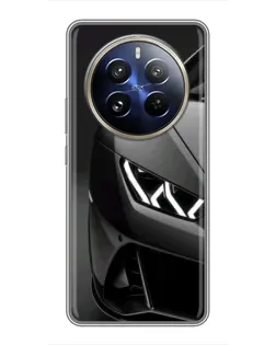 Чехол для Realme 12 Pro Plus с картинкой «Lamborghini фары детализация»