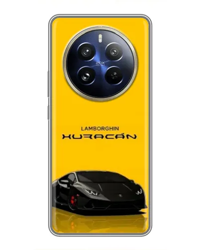 Чехол для Realme 12 Pro Plus с картинкой «Lamborghini Huracan черный»